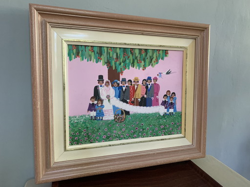 Painting Sabine Paco Saint-Tropez ‘95 naive art folk art