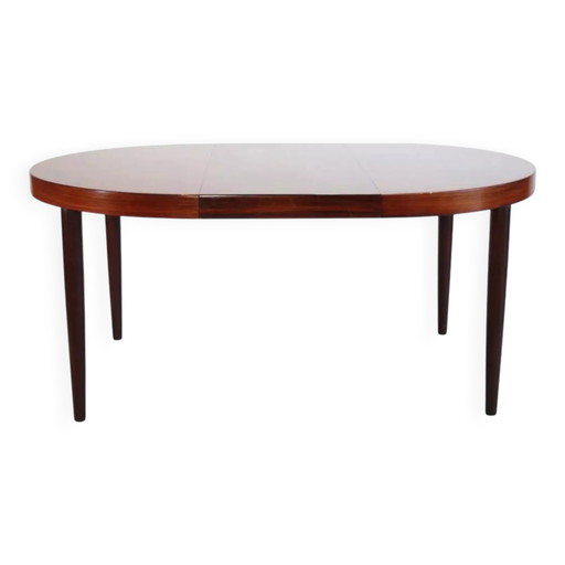 Round rosewood dining table by Kai Kristiansen for SVA Mobler – eettafels, Mid Century Modern