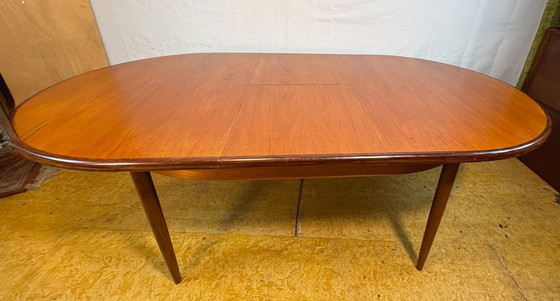 Image 1 of Mid-Century Retro Vintage Teak Oval Extending Dining Table by G Plan – Fresco Range 1960s    Designed by Victor Wilkins | Afromo
