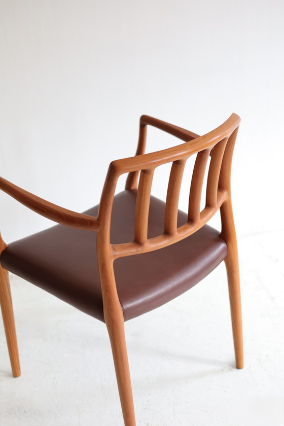 Chair Model 66 Niels Otto Møller, 1960s – Dining chairs, Wood, Skai (photo 6 of 6)
