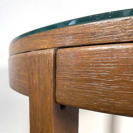 Image 1 of Amsterdam School Side Table With Glass Top