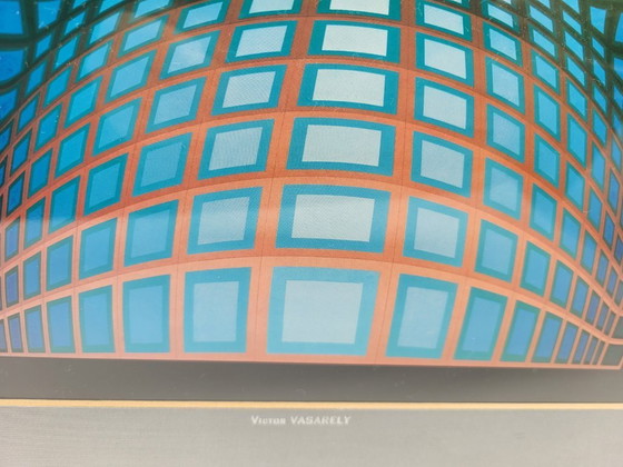Image 1 of Victor Vasarely, Composición óptica, década de 1950, impresión offset, enmarcada