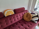 Midcentury Bordeaux Bank Met Rolkussens