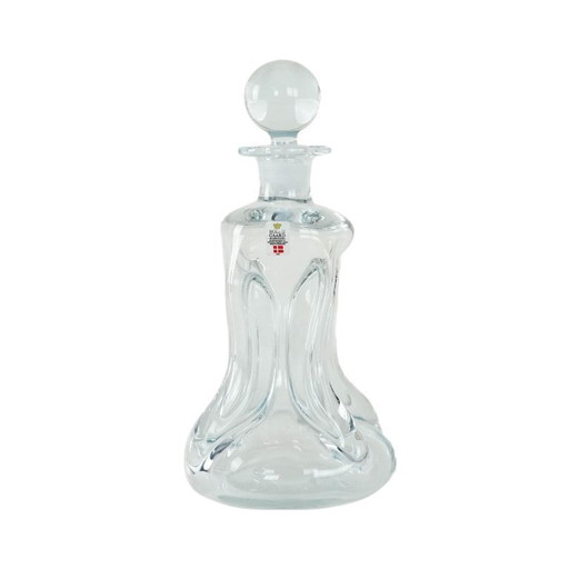 Glass carafe Kluk, Danish design, 1970s, manufactured by Holmegaard