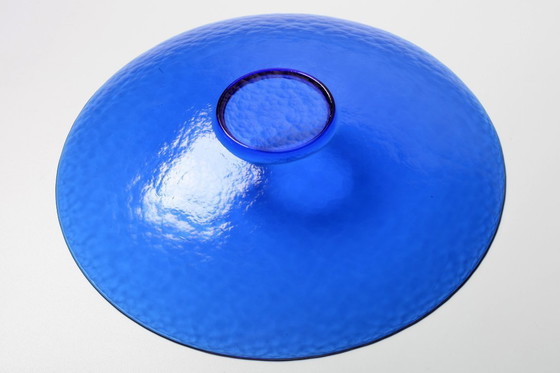 Image 1 of Mid-Century Murano Glass Plate: Cobalt Blue Guido Ferro Centerpiece