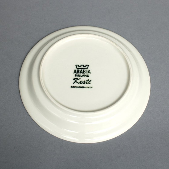 Image 1 of Göran Bäck (1923-2003) set of six saucers and three cups, Kesti, Arabia Finland, 1968