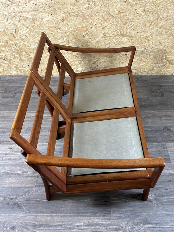 Image 1 of 60s 70s teak couch sofa 2-seater by Glostrup Møbelfabrik Denmark Design