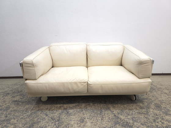 Image 1 of Divano Poltrona Frau Twice, divano di design, divano di design, divano in pelle, divano, crema, due posti