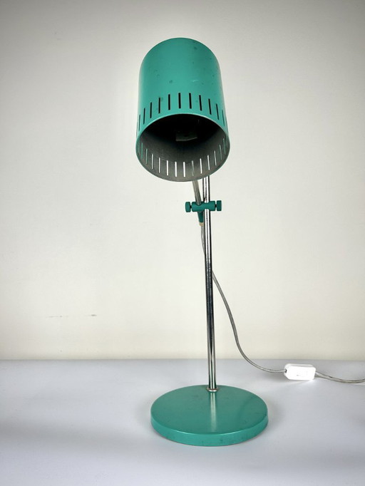 Zeldzame vintage turquoise lamp