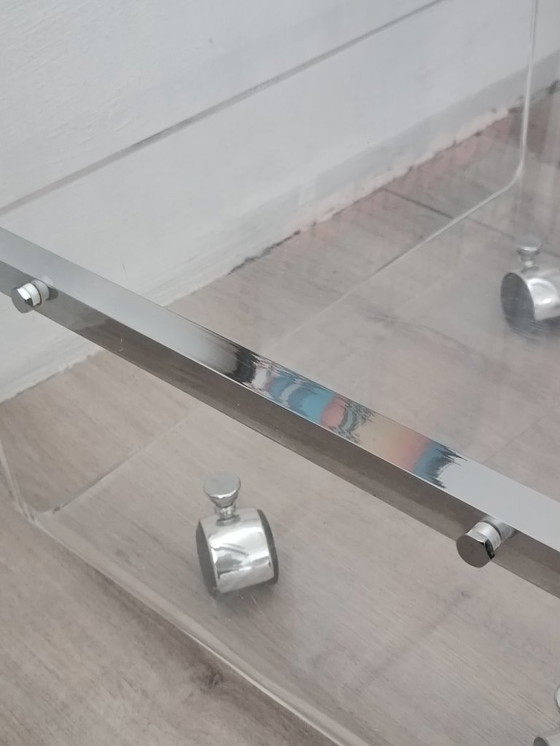 Image 1 of Mesa con ruedas de David Lange para Les invisibles du Marais, años 70