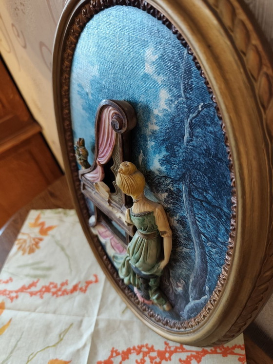 Quadro vintage a rilievo 3D mid-century – Arte, Metallo, Plastica (photo 3 of 6)