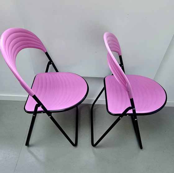 Image 1 of Postmodern Italian folding chairs Designer Studio GP