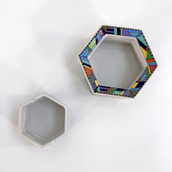 Image 1 of Pair of Ashtrays Scenario Metropol by Barbara Brenner for Rosenthal, 1990s