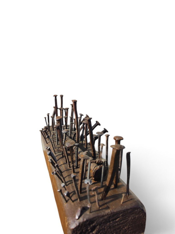 Arte Povera Decorative Object – Iron, Wood (photo 5 of 6)
