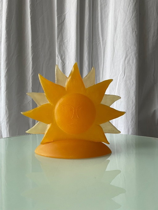 Lampada vintage a forma di sole degli anni '80