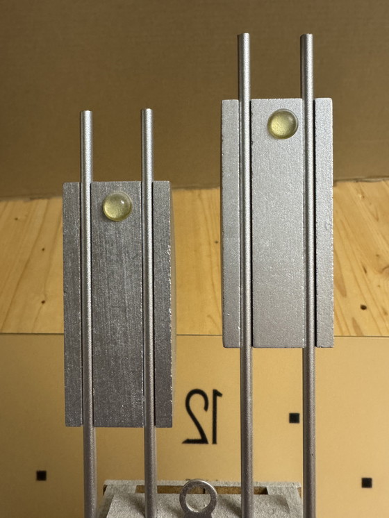 Image 1 of 🕰️ AMS Design Wall Clock | Glass & Aluminum | Junghans Quartz | German modern design |