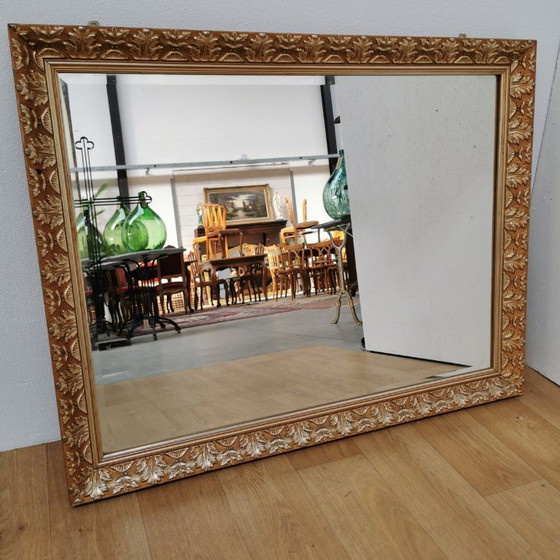 Image 1 of Grote Vintage Barok brocante schouwspiegel spiegel