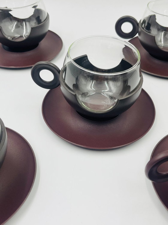 Image 1 of Set of 5 Pop Cups with Donut Handles – Dutch Design – 1970