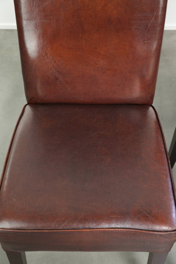 6x Bonitas Y Cómodas Sillas de comedor De Piel De Oveja De Estilo Inglés – Leather, Klassiek (photo 9 of 15)