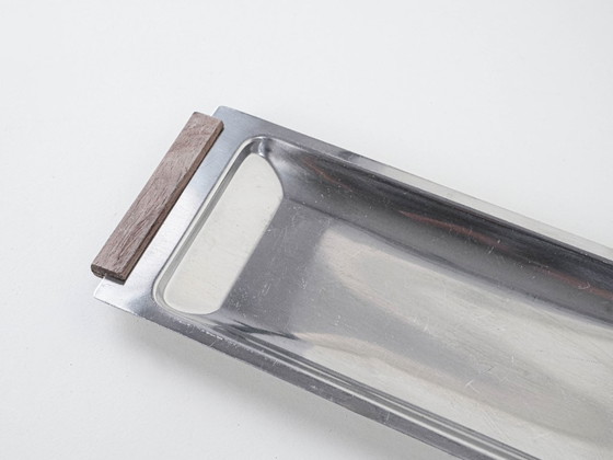 Image 1 of Plateau en acier inoxydable, design danois, années 1970, fabriqué au Danemark
