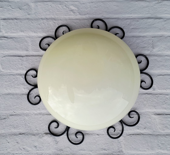 Image 1 of Sunburst Deckenleuchte Metall Opalin