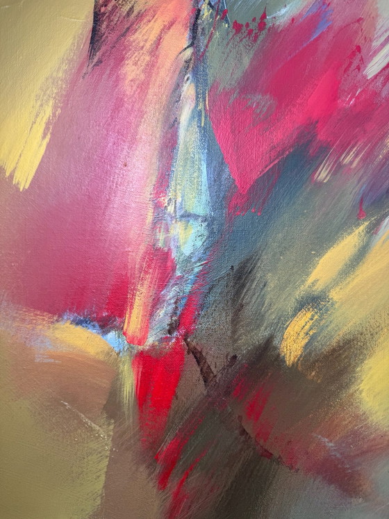 Nelly Madoulet, a contemporary abstract painting, Paintings & Drawings, Metal, Canvas, Gold (photo 11 of 14)