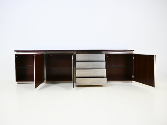 "Parioli" Sideboard von Giotto Stoppino für Acerbis, 1970er Jahre, Holz, Metall, Braun, 1960 (Foto 8 von 13)