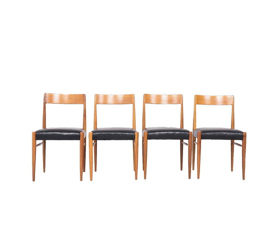 Image 1 of Lübke Wooden Dining Table Chairs, 1960S