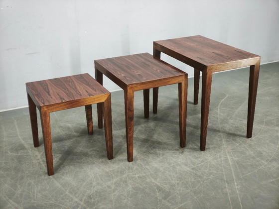 Image 1 of Tables gigognes Severin Hansen pour Haslev, Danemark, années 1960
