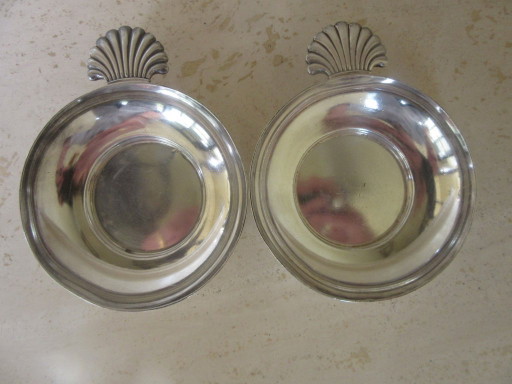 Paire de petits bols à vin ou à bibelots Wiskemann Taste, décor coquillage, vintage