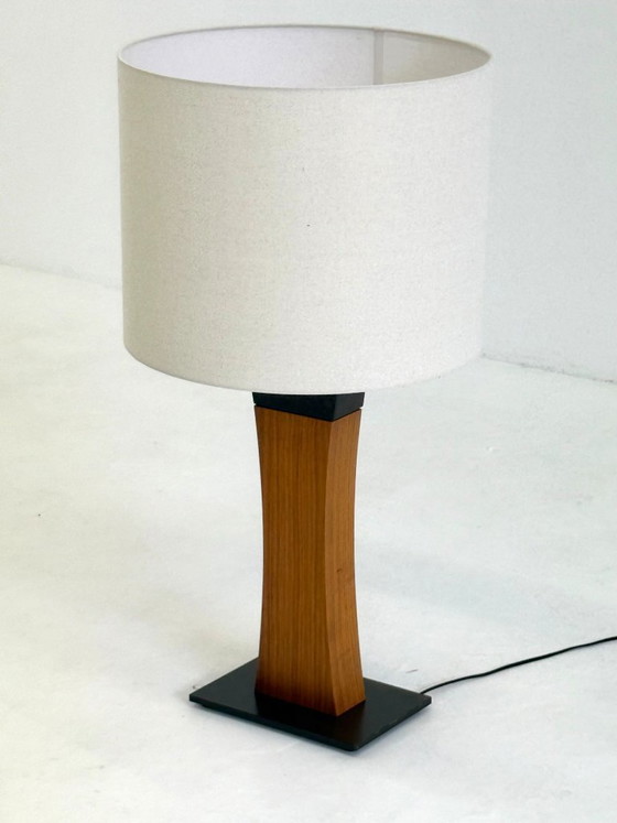 Italian Mid Century teak table lamp – Wood, Metal (photo 7 of 16)