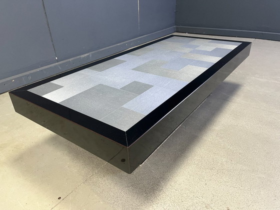Image 1 of Vintage salontafel van lak en aluminium, jaren 70.