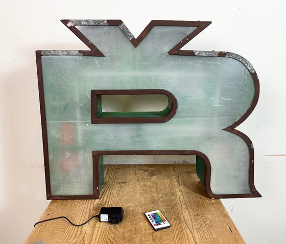 Image 1 of Large Vintage Illuminated Advertising Letter Ř , 1960s