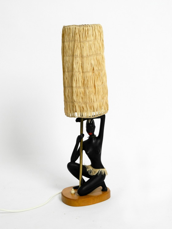 Image 1 of Très rare lampe de table figurative en céramique du Mid Century par Cortendorf