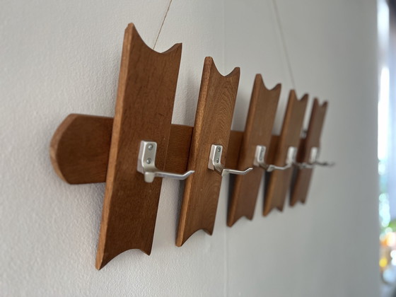 Image 1 of Porte-manteau vintage en chêne - milieu du siècle