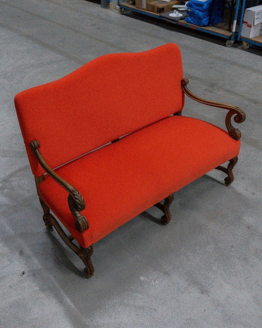 Reupholstered Antique Sofa