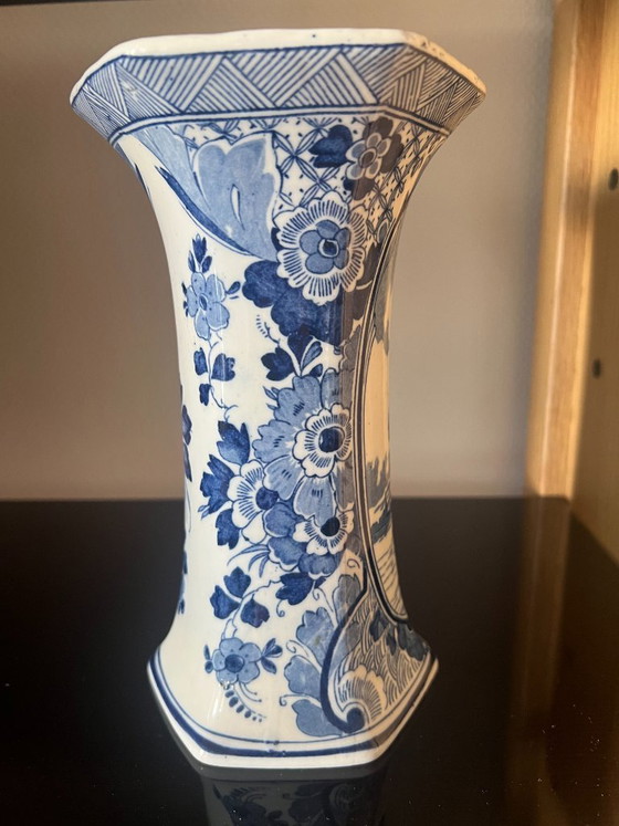 Jarrón Hexagonal Azul de Delft - Set de 2, Jarrones, Cerámica (foto 9 de 12)