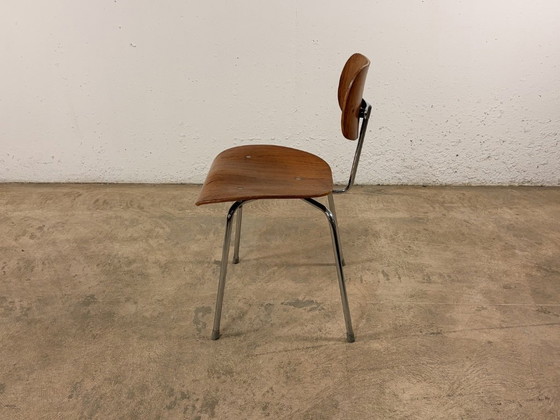 Image 1 of Mid-Century Modern Model SE 68 eetkamerstoel van Egon Eiermann voor Wilde + Spieth, jaren 1950.