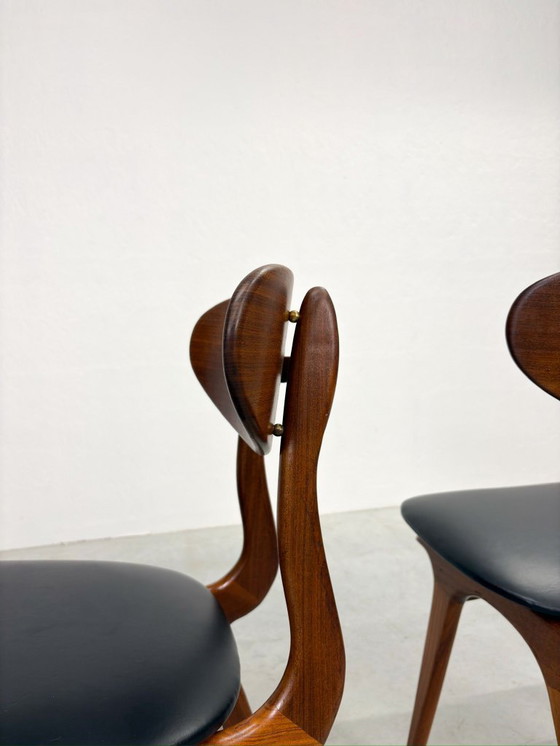 Image 1 of Set of dining room chairs 'Snavel' by Louis van Teeffelen