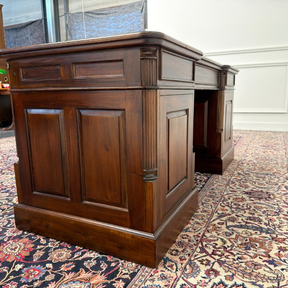Scrivania inglese classica in pelle verde – Scrivanie, Leather, Wood (photo 7 of 21)