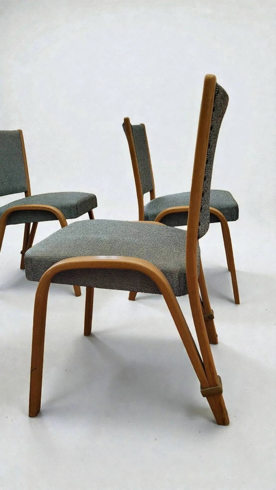 4 chaises Bow wood, édition Steiner, 1950 – Bode, Chaises de salle à manger (photo 4 of 11)