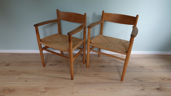 Image 1 of 2X Ch37 Eetkamerstoel Carl Hansen & Son Ontworpen Door Hans J. Wegner