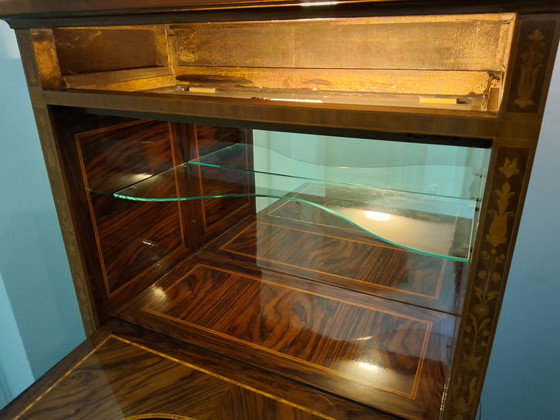 Antieke Italiaanse Barkast Louis XVI-Stijl – Drankenkasten, Glass, Wood (photo 15 of 15)