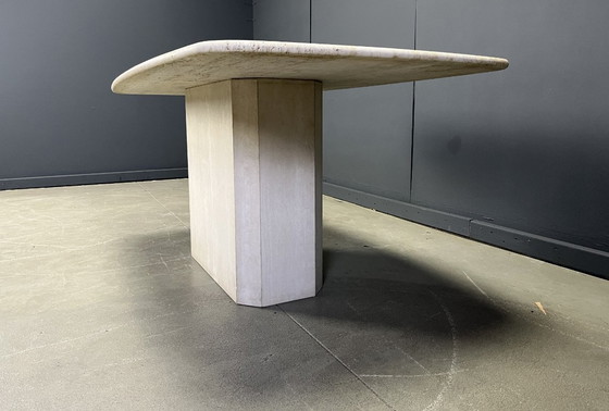 Image 1 of Vintage travertine dining table, 1970s 