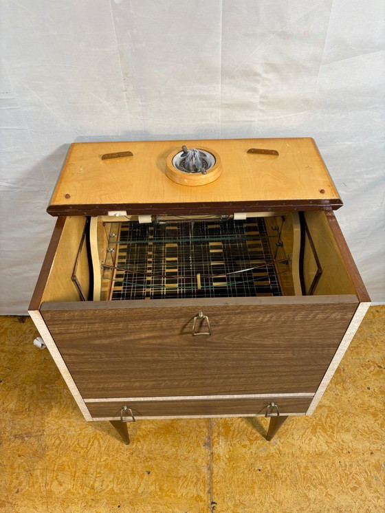 Image 1 of Mid Century Retro Teak & Lamination Cocktail Bar Cabinet (Circa 1950–1960)  A stunning and playful example of mid century design