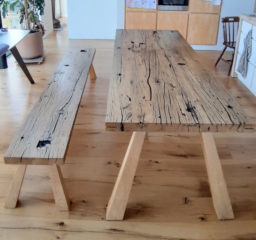 Table + banc au design moderne