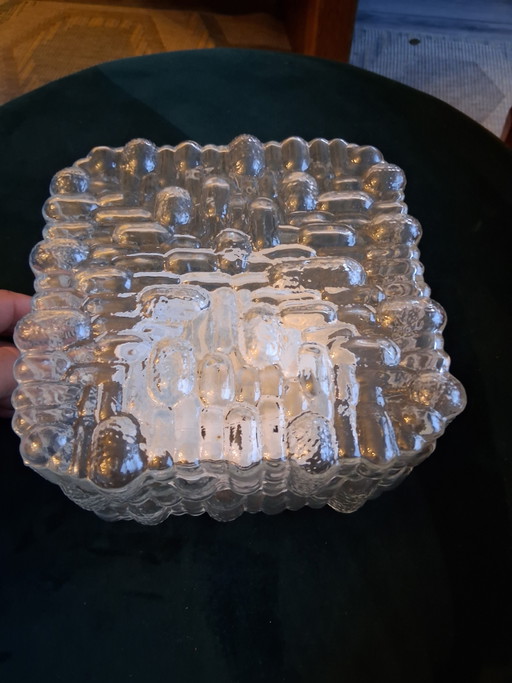 Beautiful vintage glass/crystal ceiling light 70s, 80s, 90s