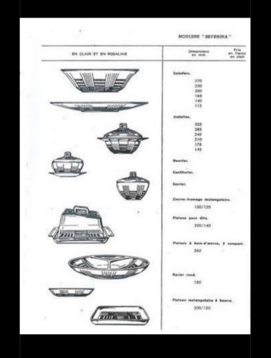 Image 1 of Servizio da portata Art Déco Rosaline "Severina" di Val Saint Lambert
