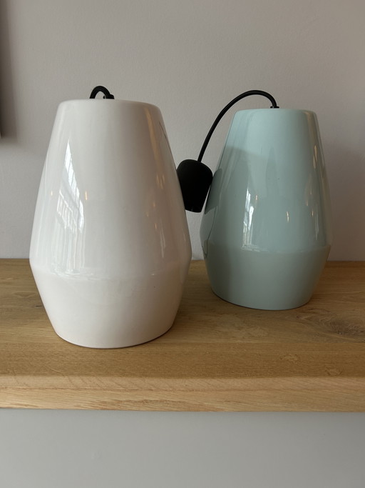 2X Lampada a campana Northern Lighting in porcellana 