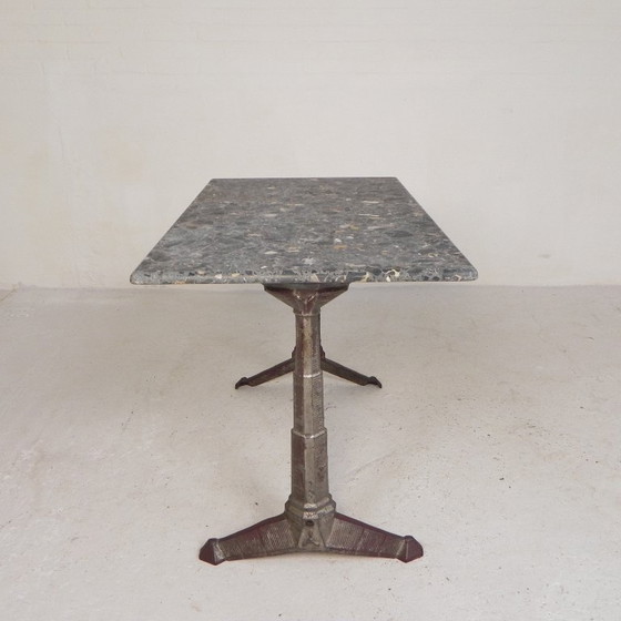Bistro table with marble top on a cast iron frame, 1930s – Dining tables (photo 8 of 24)